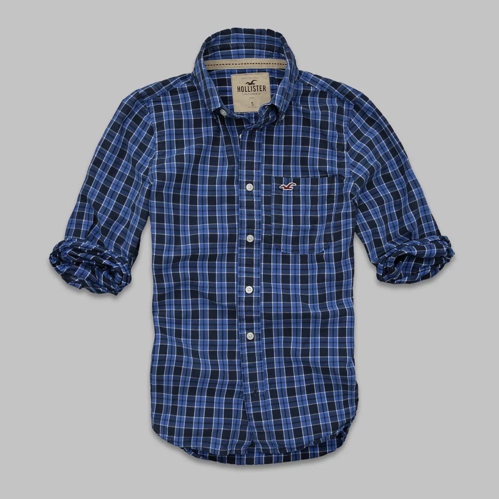 NWT Hollister HCO classic plaid shirt